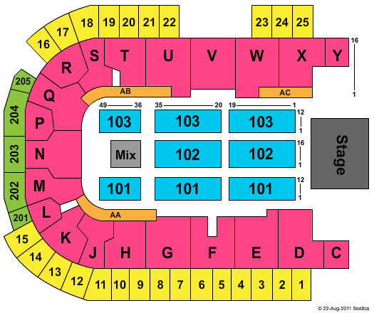 Bemidji Regional Event Center Seating Map